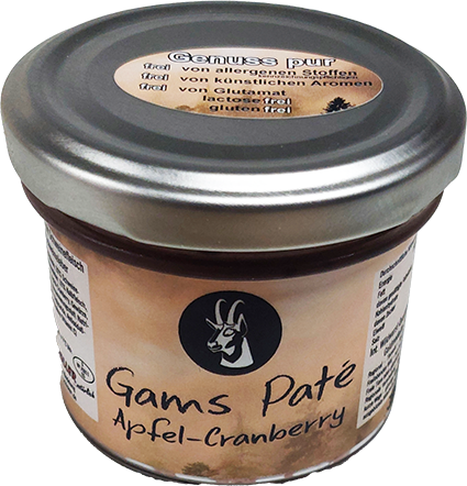 Gams Paté mit Cranberry Apfel