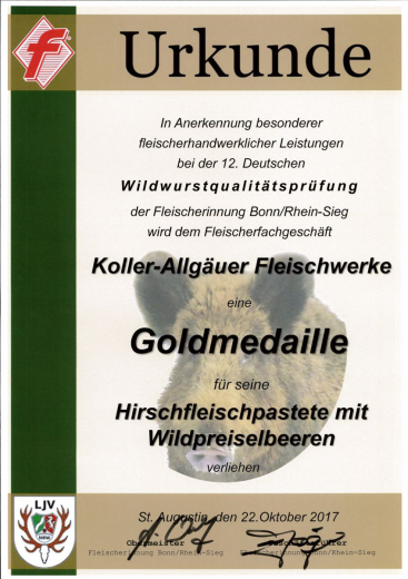 Hirschfleisch Pastete mit Wild-Preiselbeeren