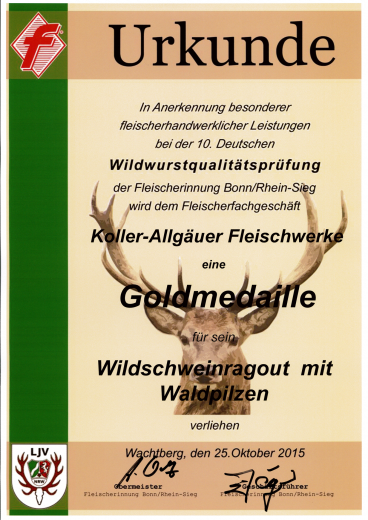 Wildschweinragout mit Waldpilzen - 340g Glas